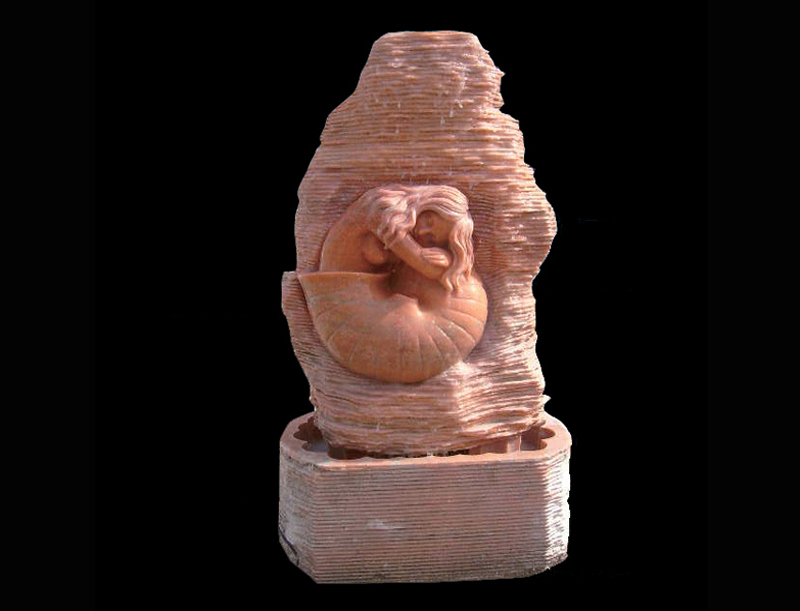 Hand carved natural stone blade cut arts
