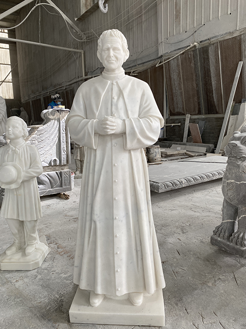 Guangxi white marble St. John Bosco statue