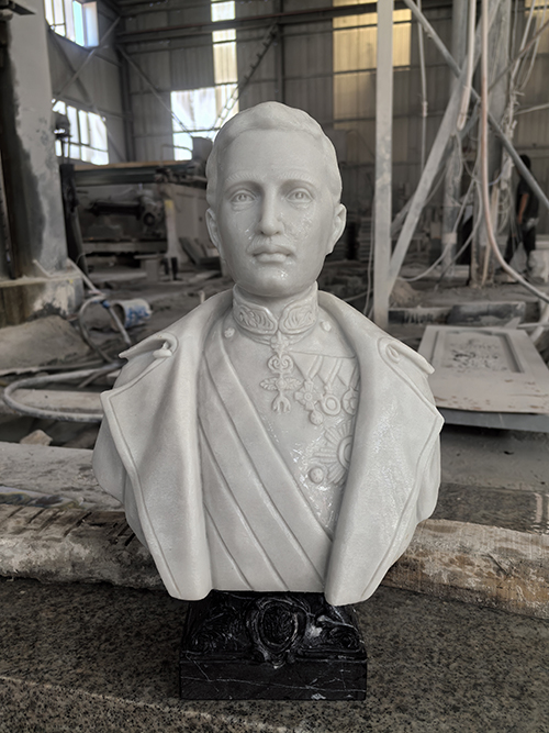 Guangxi white marble bust for indoors decoration