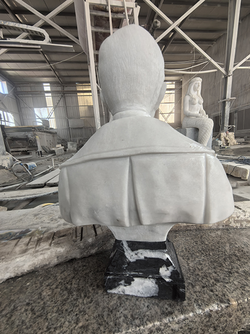 Guangxi white marble bust for indoors decoration