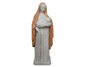 Marble Mary holds baby Jesus