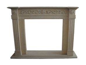 Hand carved natural stone modern fireplace for homes usage