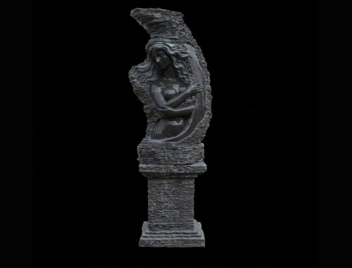 Stone blade cut arts for garden decoration