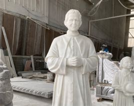 Guangxi white marble St. John Bosco statue