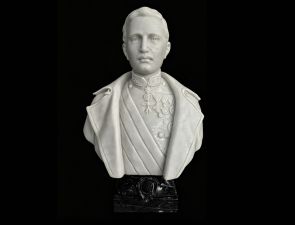61 cm high Guangxi white marble bust for church usage