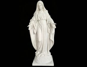 183cm high white marble Our Lady of Grace statue