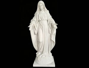 183cm high white marble Our Lady of Grace statue