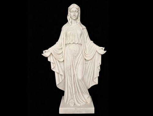 Our Lady of  Grace with open arms Marble Statue for outdoors usage