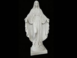 183cm high white marble Blessed mother statue with opening arms