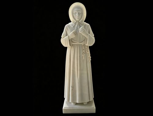 Guangxi white marble St. Raffaella statue for church usage