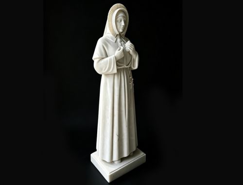 Guangxi white marble St. Raffaella statue for church usage