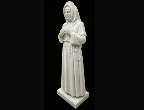Guangxi white marble St. Raffaella statue for church usage