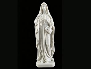 Guangxi white marble nun statue for outdoors usage